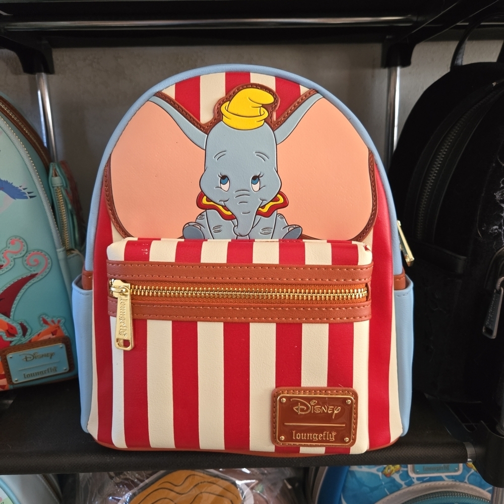 Loungefly Dumbo Red and White Striped Kids Backpack